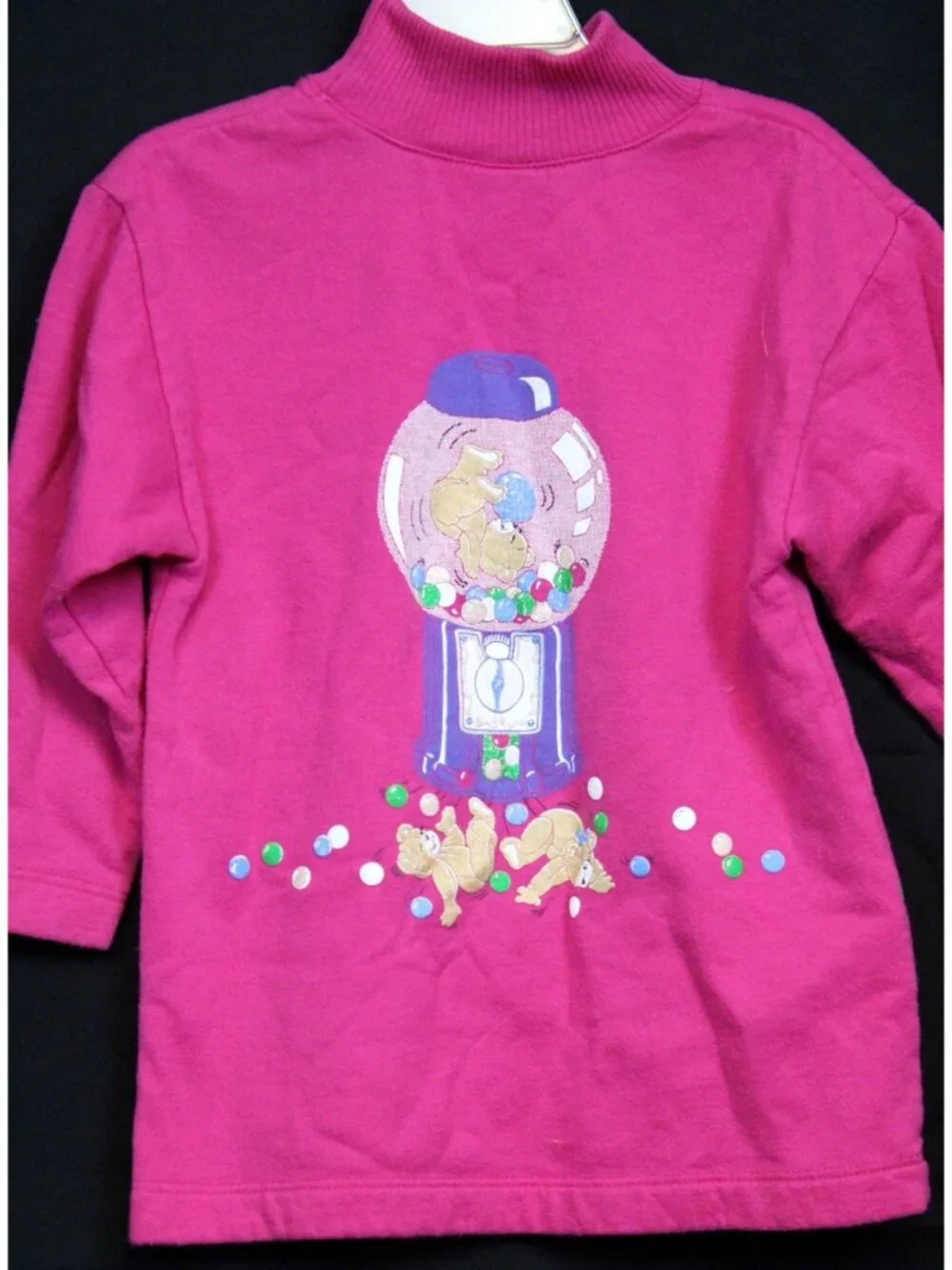 Spumoni 2pc Outfit 4 Lg Teddy Bear Bubble Gum Machine Coin Pink Sweatshirt Pants